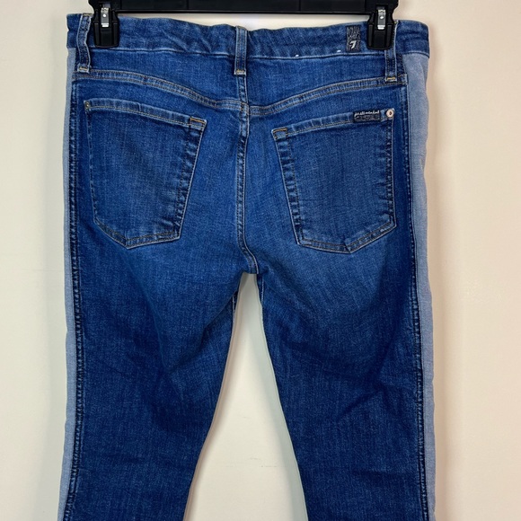 7 for all mankind Two Tone Denim Ankle Skinny Jeans, 31 - Picture 5 of 7